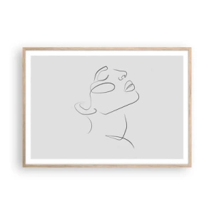 Plakat w ramie jasny dąb - Meandry marzenia - 100x70 cm