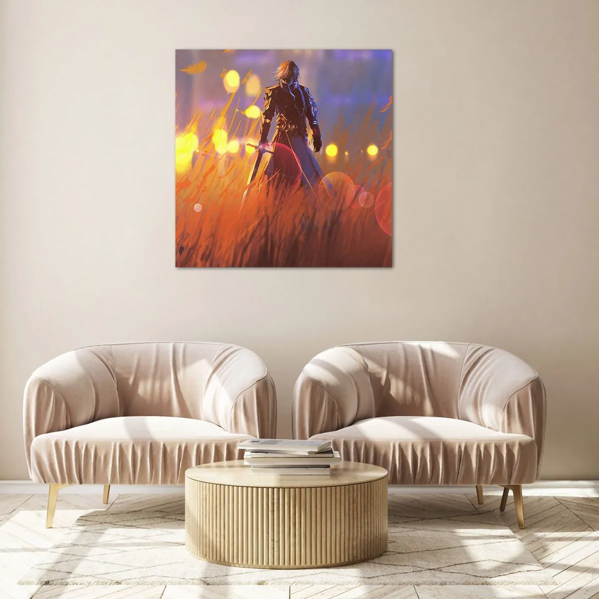 Obraz na szkle - Błędny rycerz - 50x50 cm