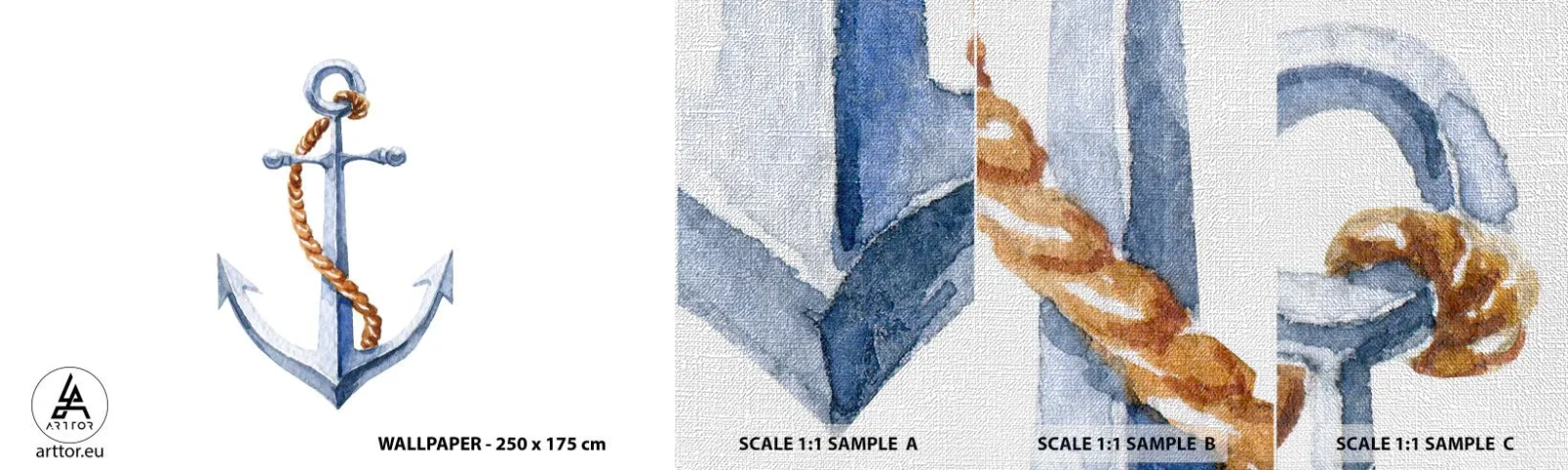 Fototapeta Próbka Premium Canvas - Ahoj przygodo! - Kotwica, Hobby, Żeglarstwo - 100x30 cm