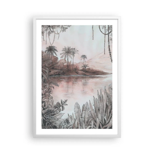 Plakat w białej ramie - XIX-wieczny pamiętnik odkrywcy - 50x70 cm