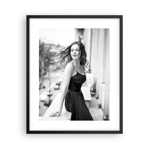 Plakat w czarnej ramie - Z pewnością paryżanka - 40x50 cm