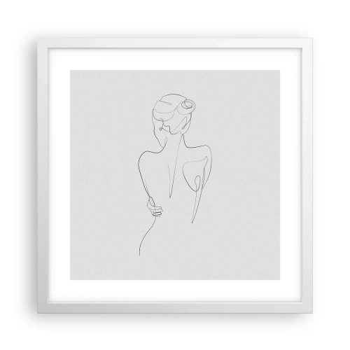 Plakat w białej ramie - Muzyka ciała - 40x40 cm