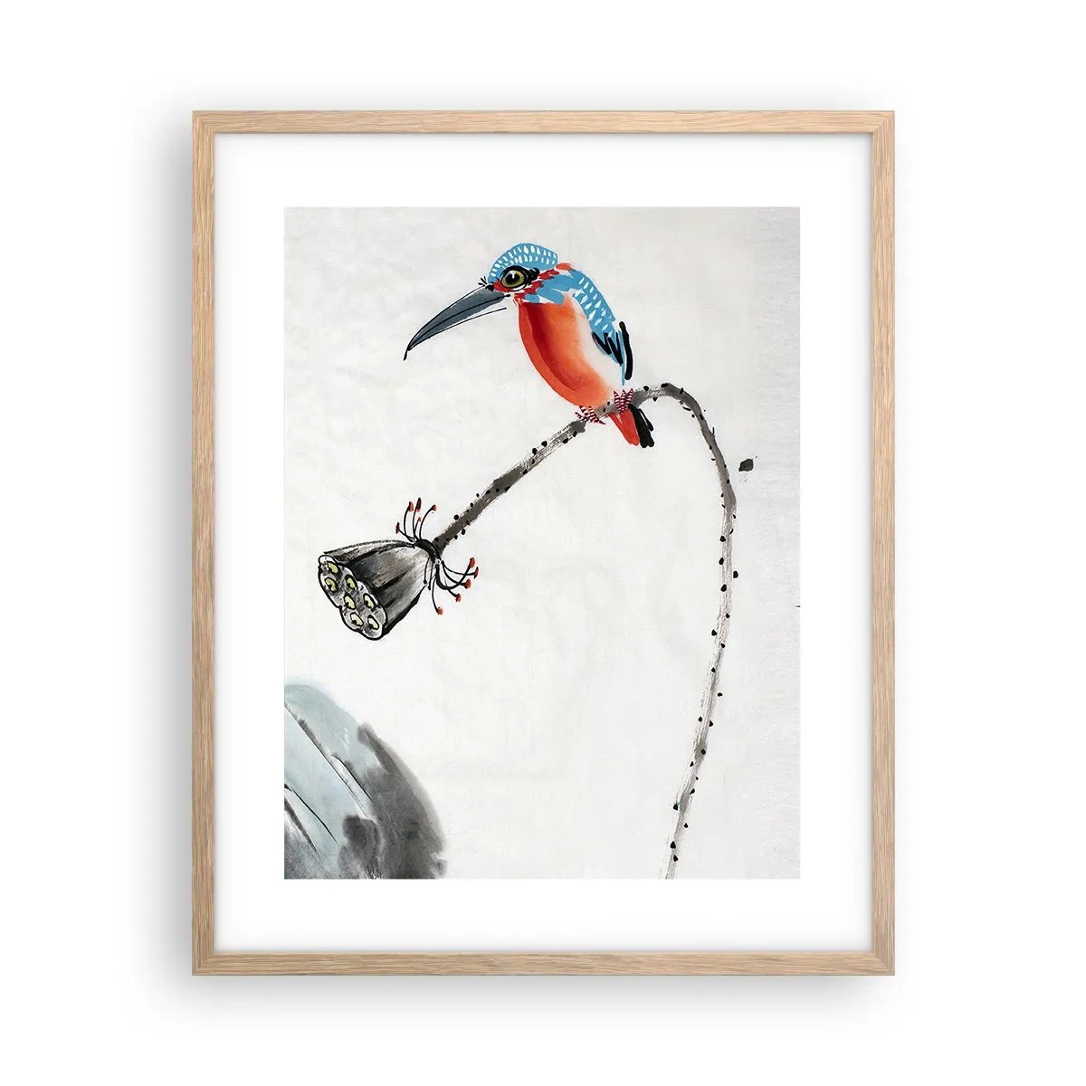 Plakat w ramie jasny dąb - Życie łąki - 40x50 cm