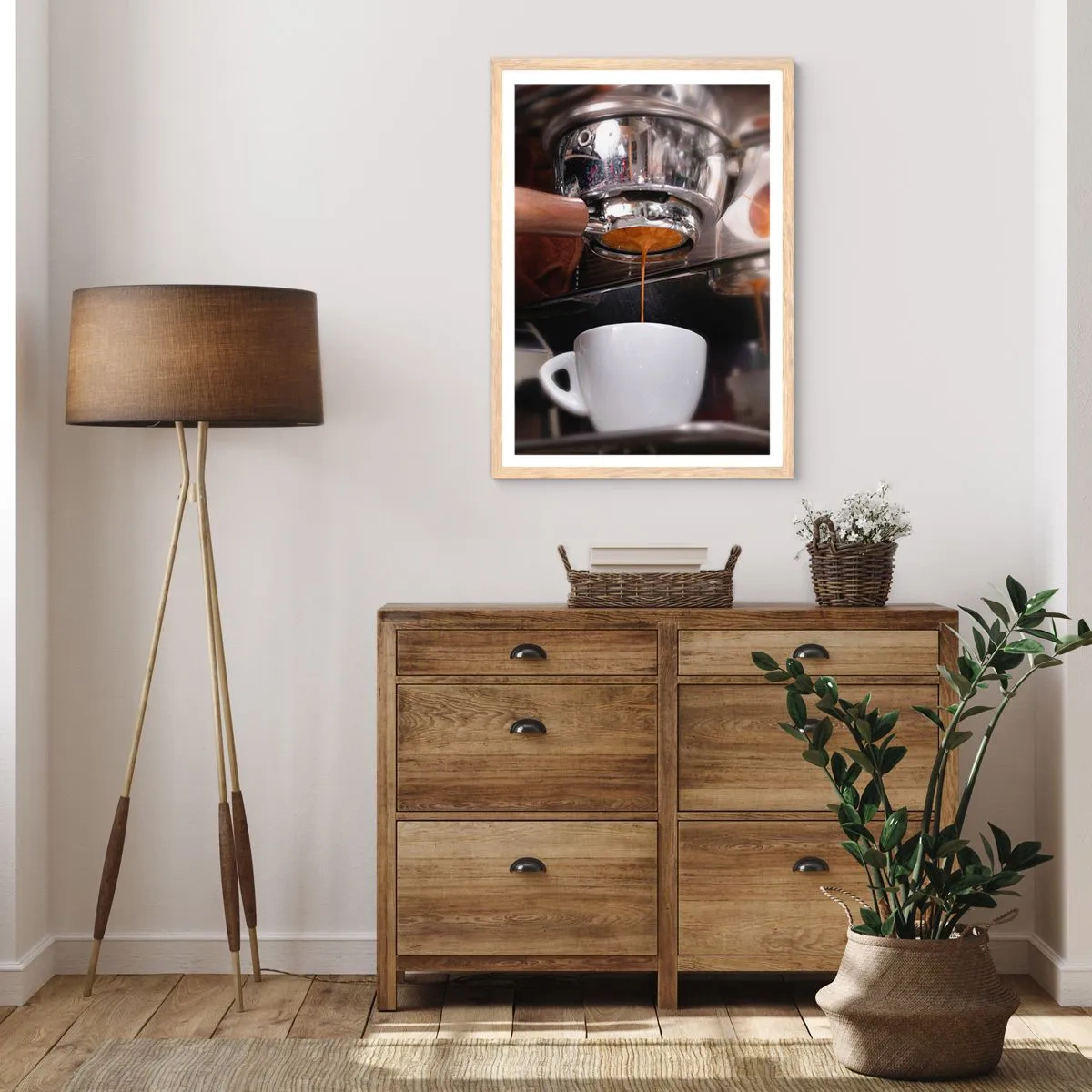 Plakat w ramie jasny dąb - Dobra chwila dnia - 30x40 cm