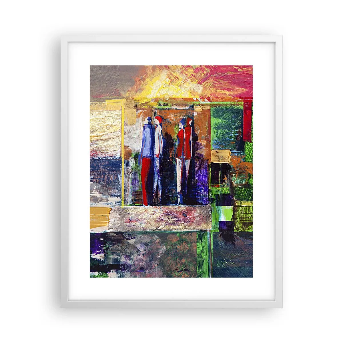 Plakat w białej ramie - Relacje i emocje - 40x50 cm