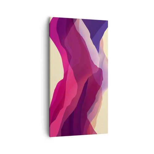 Obraz na płótnie - Fale purpury - 55x100 cm