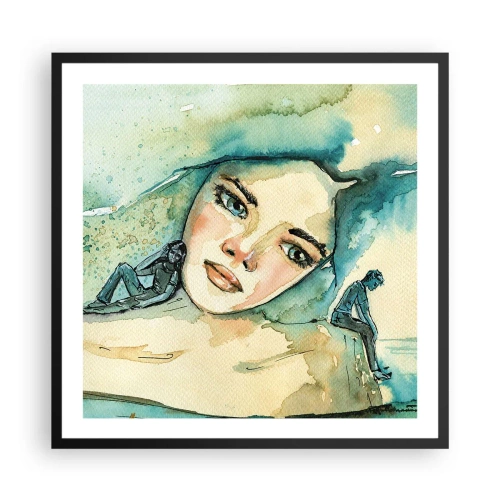 Plakat w czarnej ramie - Am I blue? - 60x60 cm