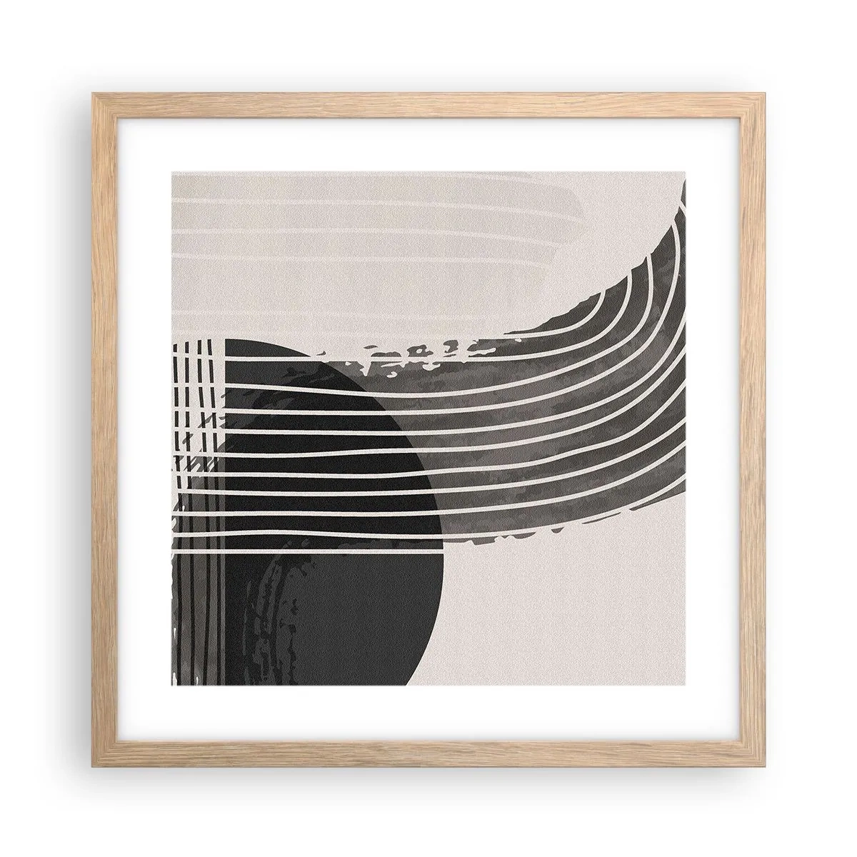 Plakat w ramie jasny dąb - Tam i z powrotem - 40x40 cm