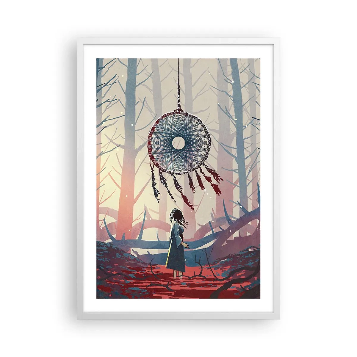 Plakat w białej ramie - Tajemny rytuał szczęścia - 50x70 cm