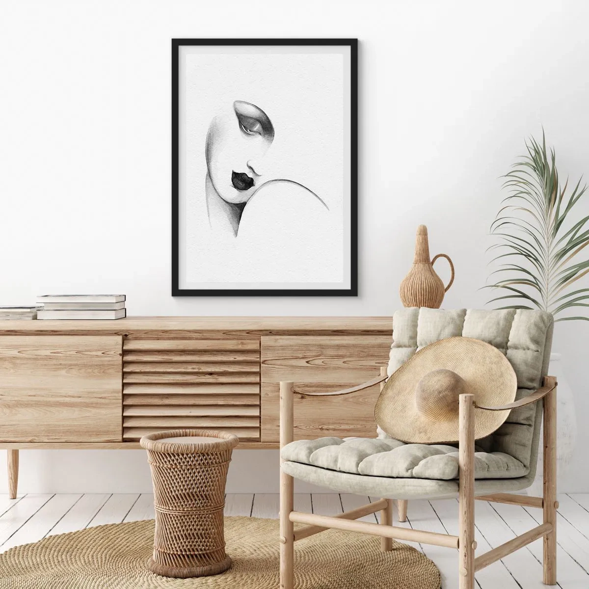 Plakat w czarnej ramie - W stylu Łempickiej - 30x40 cm