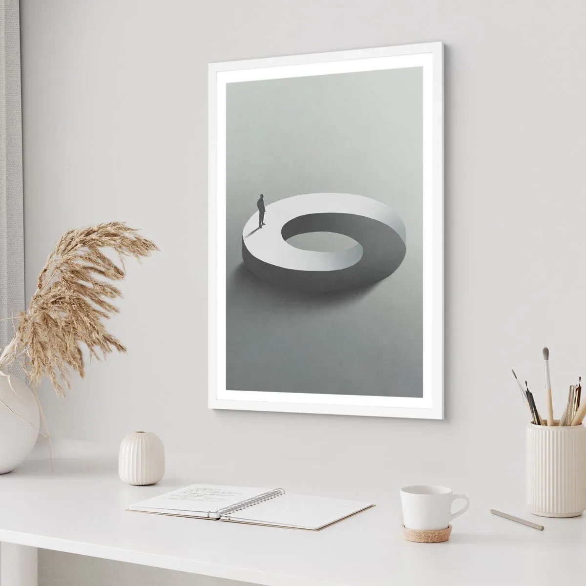 Plakat w białej ramie - I bądź tu mądry - 70x100 cm