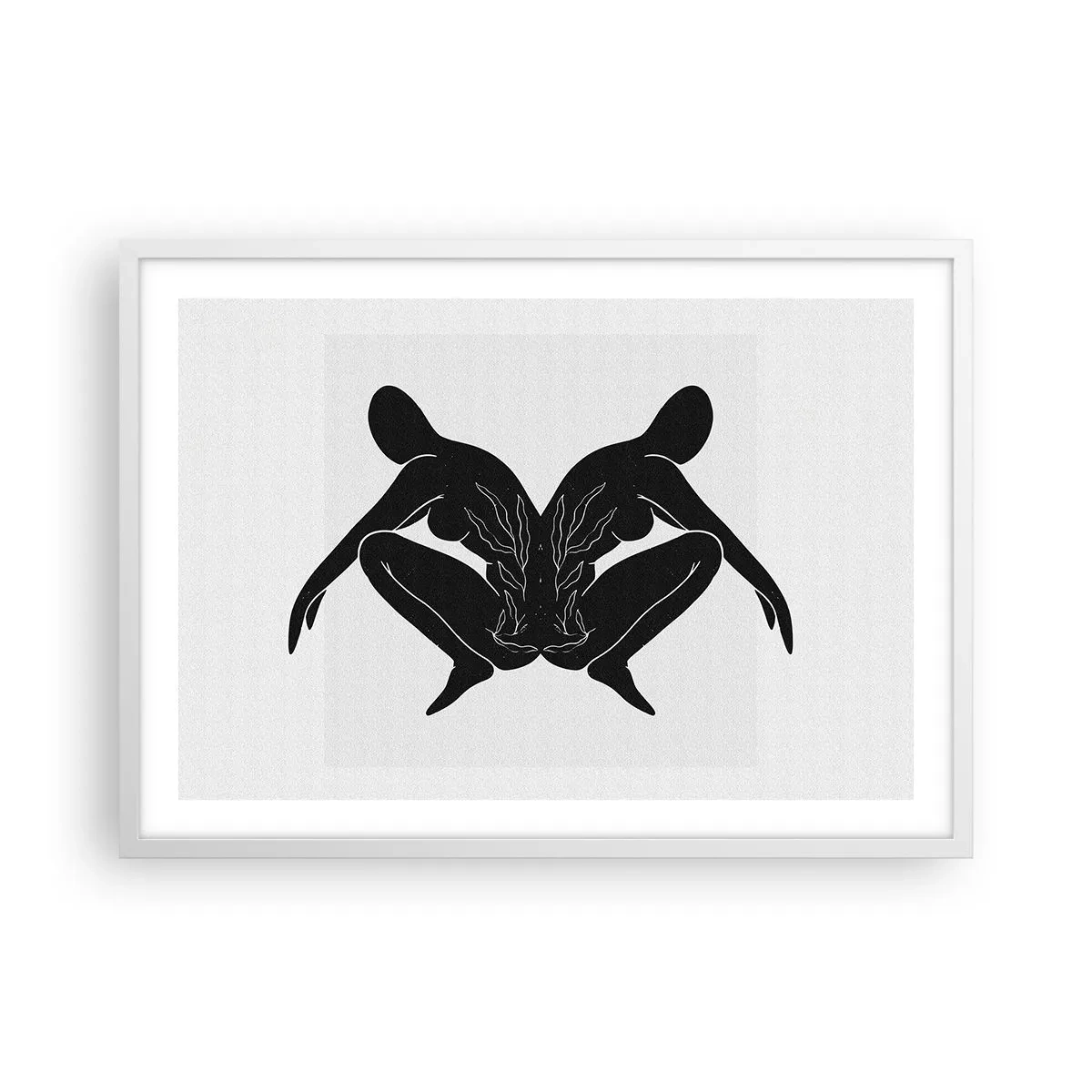 Plakat w białej ramie - Wspólna dusza - 70x50 cm