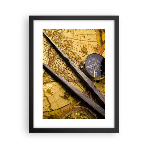 Plakat w czarnej ramie - Gdze te skarby? - 30x40 cm