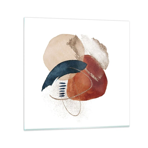 Obraz na szkle - Owalna kompozycja - 50x50 cm