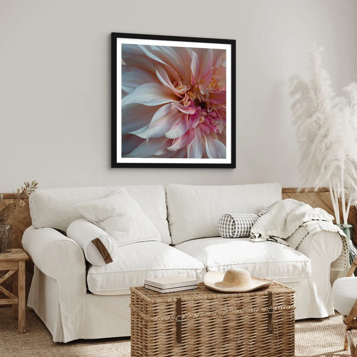 Plakat w czarnej ramie - Kwitnąca świeżość - 30x30 cm