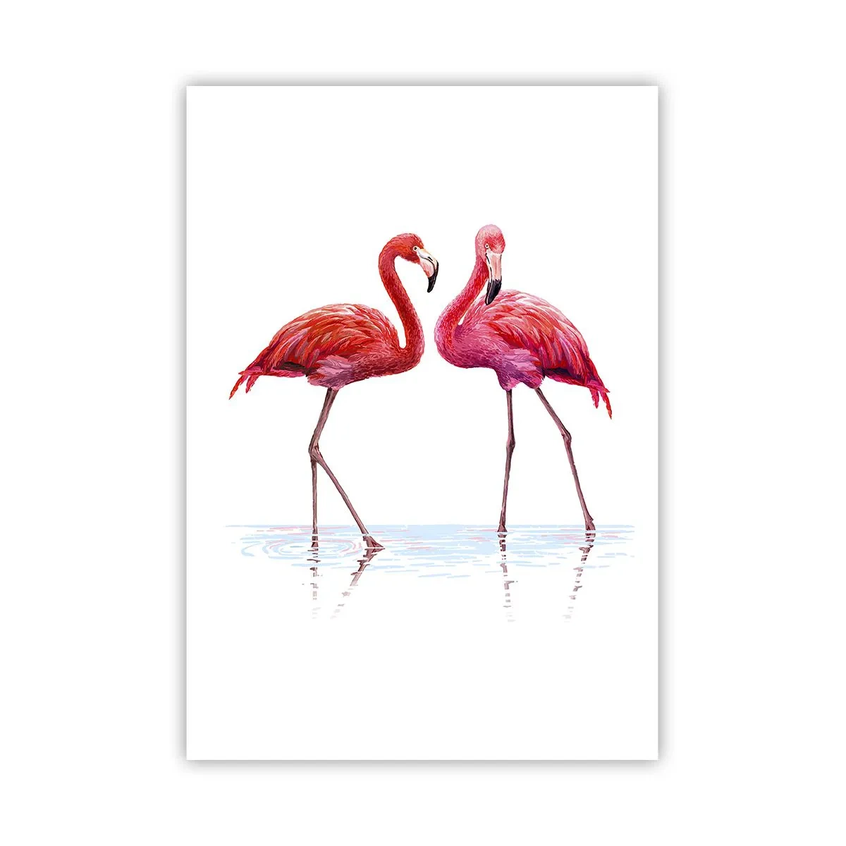 Plakat - Różowe randez-vous - 70x100 cm