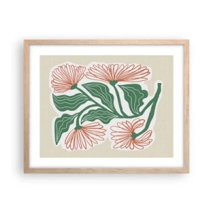 Plakat w ramie jasny dąb - Ludowe i nowoczesne - 50x40 cm