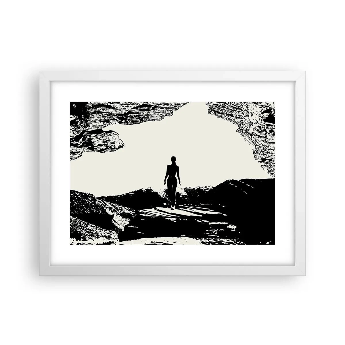 Plakat w białej ramie - Nowe spojrzenie - 40x30 cm