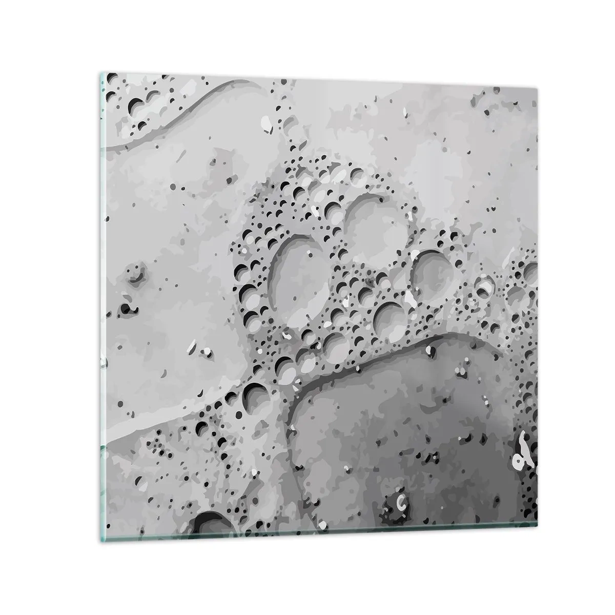 Obraz na szkle - Slad po spienionym - 70x70 cm