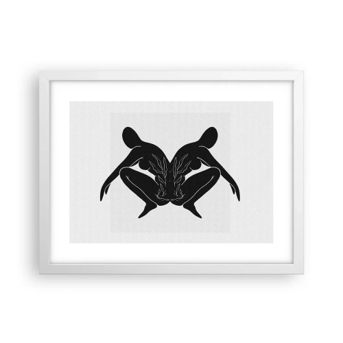 Plakat w białej ramie - Wspólna dusza - 40x30 cm