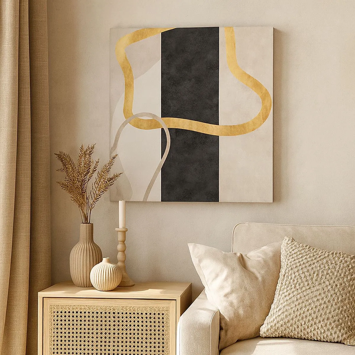 Obraz na płótnie - Kształty zapętlone - 30x30 cm