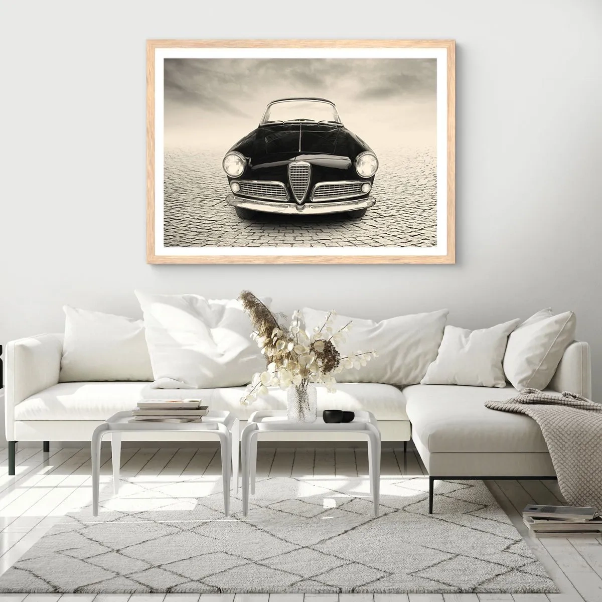 Plakat w ramie jasny dąb - I jak mnie nie kochać? - 91x61 cm