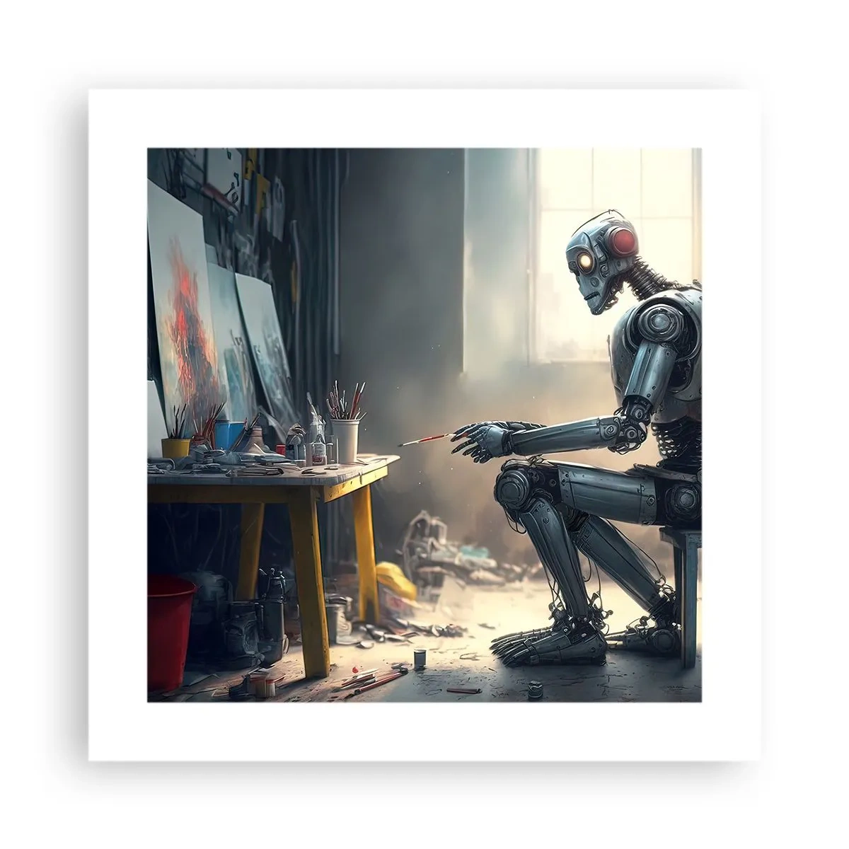 Plakat - Akt kreacji - 40x40 cm