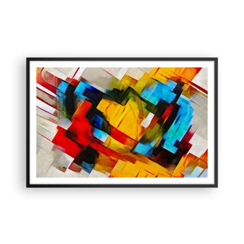 Plakat w czarnej ramie - Różnobarwny przekładaniec - 91x61 cm
