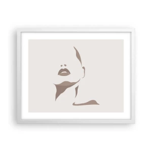 Plakat w białej ramie - Stworzona ze światła i cienia - 50x40 cm