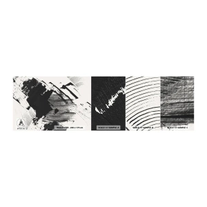 Fototapeta Próbka Samoprzylepna Deluxe Sticker - Abstrakcja – ekspresja czerni - Sztuka, Nowoczesna, Czarno-Biały - 100x30 cm