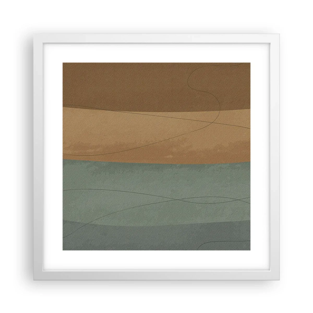 Plakat w białej ramie - Kompozycja horyzontalna - 40x40 cm