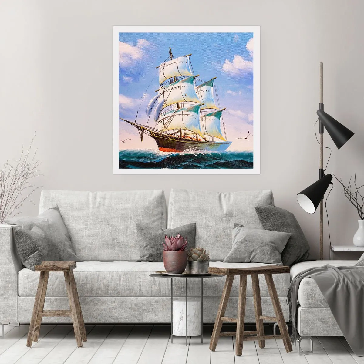 Plakat - Dumnie z wiatrem - 30x30 cm