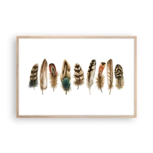 Plakat w ramie jasny dąb - Pierzasta wariacja - 91x61 cm