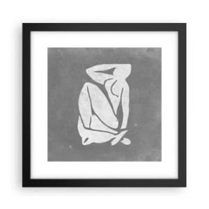Plakat w czarnej ramie - W zamyśleniu - 30x30 cm