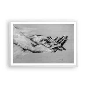 Plakat w białej ramie - Początek… - 91x61 cm