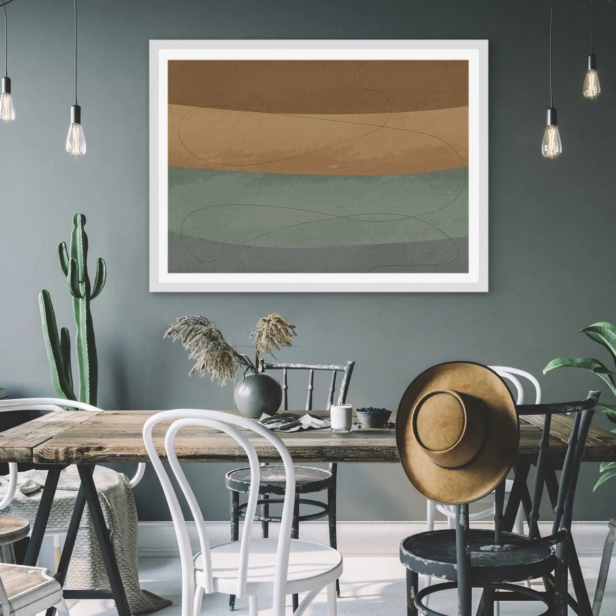 Plakat w białej ramie - Kompozycja horyzontalna - 50x40 cm