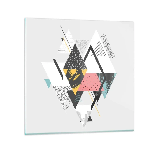 Obraz na szkle - Wariacja na trójkąt i romb - 50x50 cm