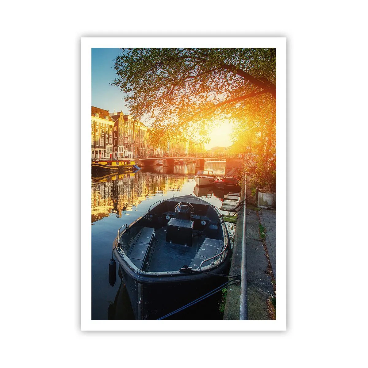 Plakat - Poranek w Amsterdamie - 70x100 cm