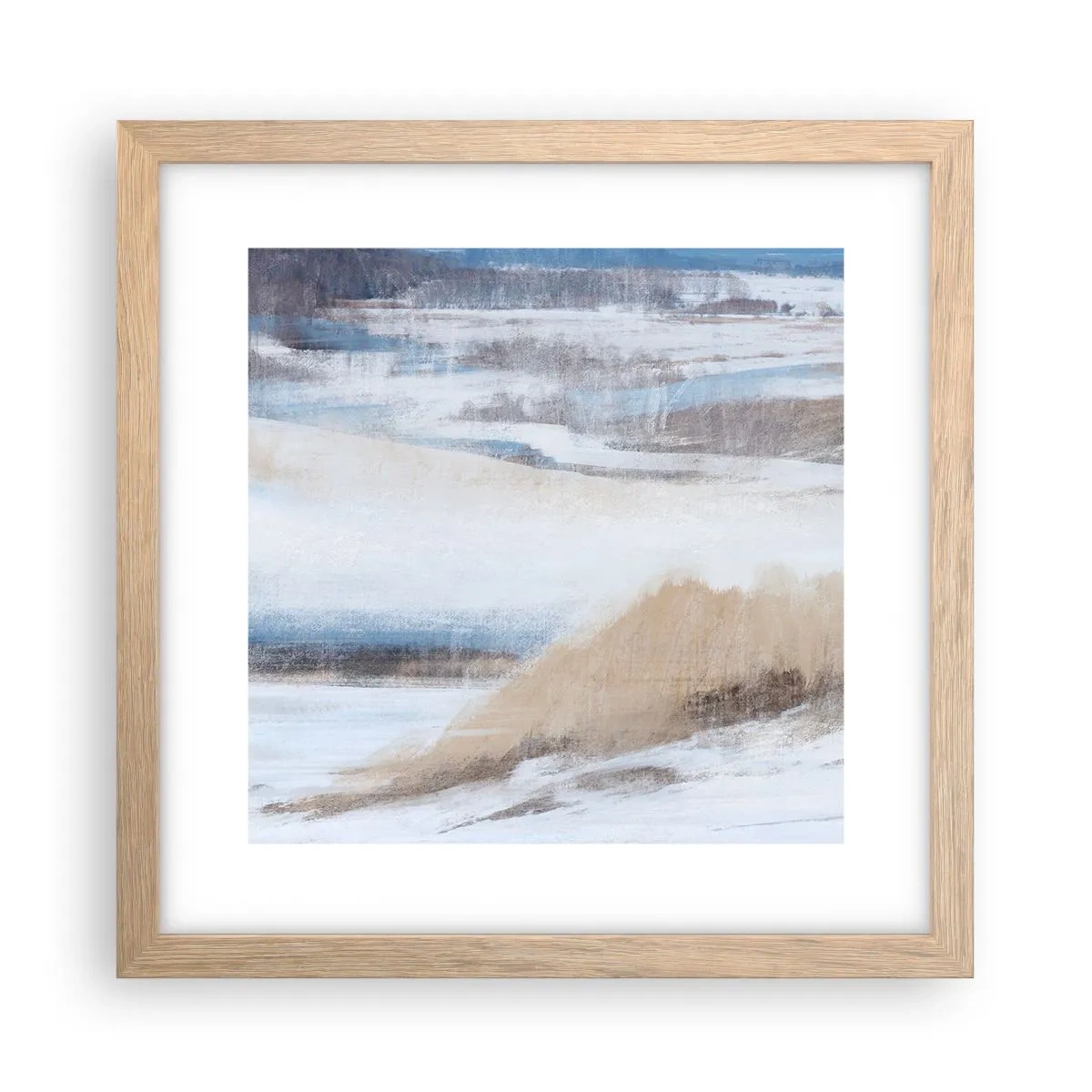 Plakat w ramie jasny dąb - Zimowa kompozycja - 30x30 cm