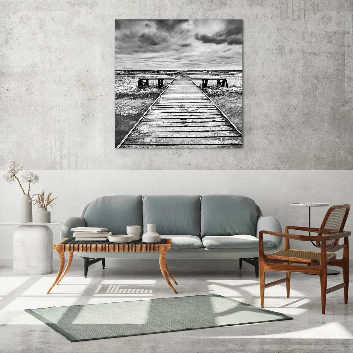 Obraz na szkle - Czekam na wiatr, co rozgoni… - 70x70 cm