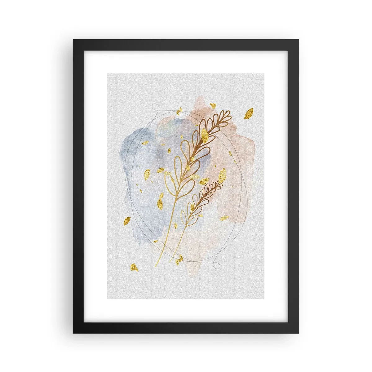 Plakat w czarnej ramie - Złoty podmuch - 30x40 cm