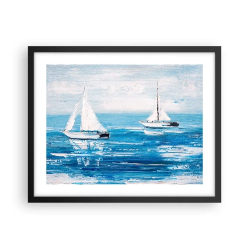 Plakat w czarnej ramie - Z przyjacielem u boku - 50x40 cm