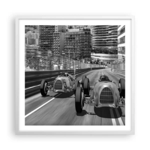 Plakat w białej ramie - Dawno temu w Monte Carlo - 60x60 cm