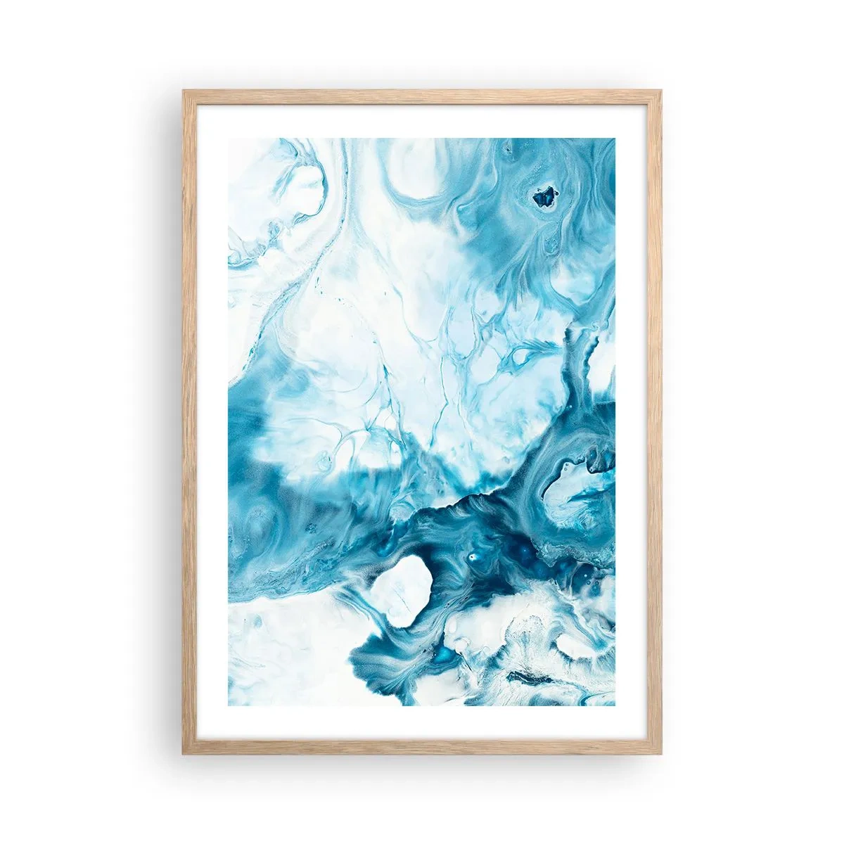 Plakat w ramie jasny dąb - Koncert błękitu - 50x70 cm