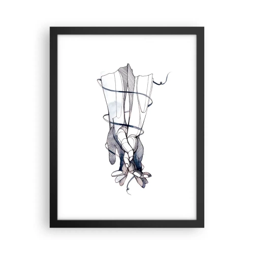 Plakat w czarnej ramie - Studium dotyku - 30x40 cm
