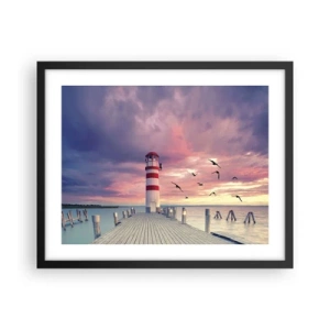 Plakat w czarnej ramie - Pora do portu - 50x40 cm