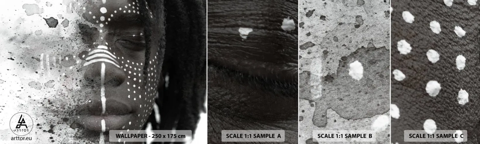 Fototapeta Próbka Standard Eco - Odkryj pierwotnego ducha - Portret Kobiety, Kobieta, Afroamerykanka - 100x30 cm