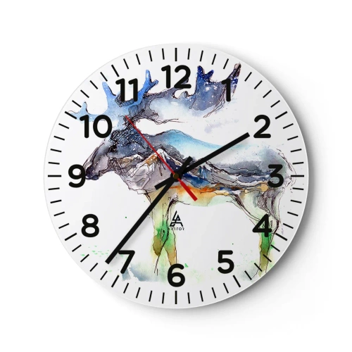 Zegar ścienny - Bohater zimowej opowieści - 40x40 cm