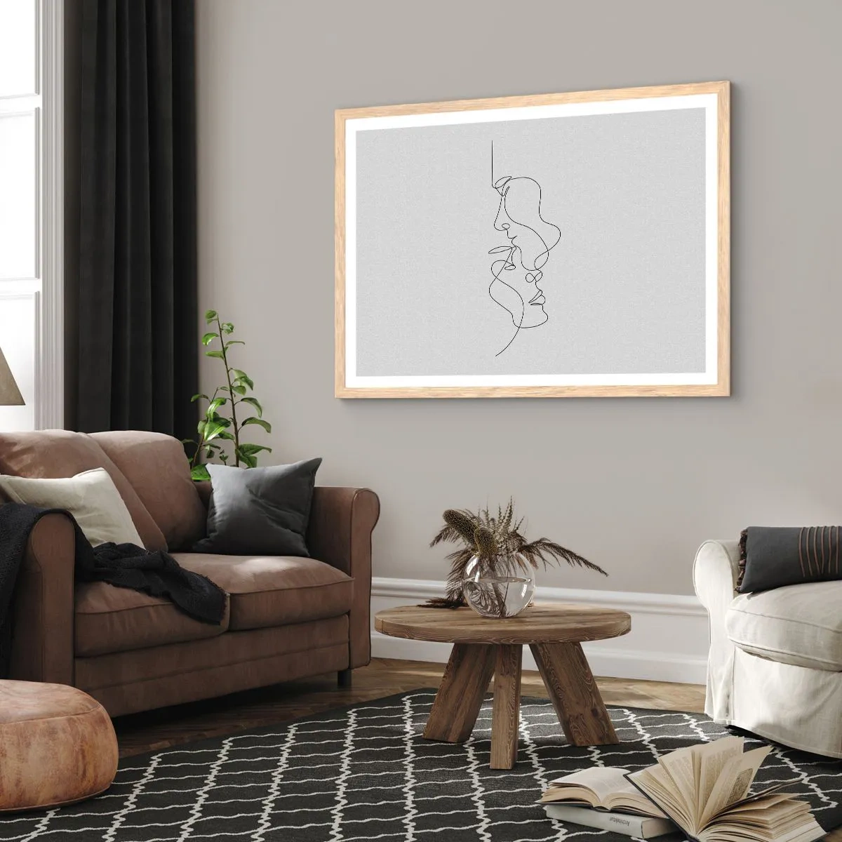 Plakat w ramie jasny dąb - Żar rzewnych żądz - 40x30 cm