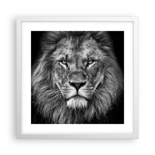 Plakat w białej ramie - W stroju koronacyjnym - 40x40 cm